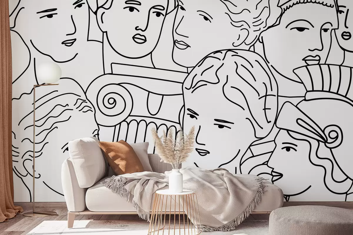 Fototapete Antike Gesichter w04728