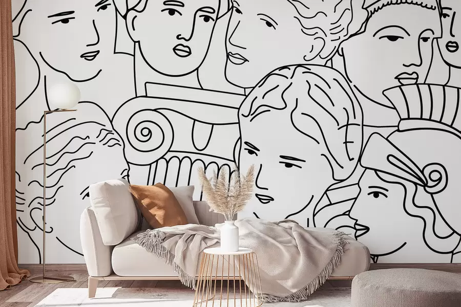 Fototapete Antike Gesichter w04728