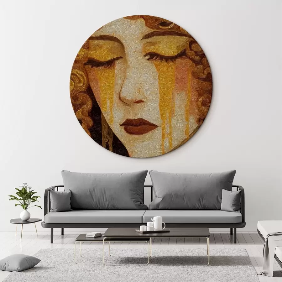 Wandbilder Porträt einer Frau mit roten Haaren und dekorativem Make-up r46149