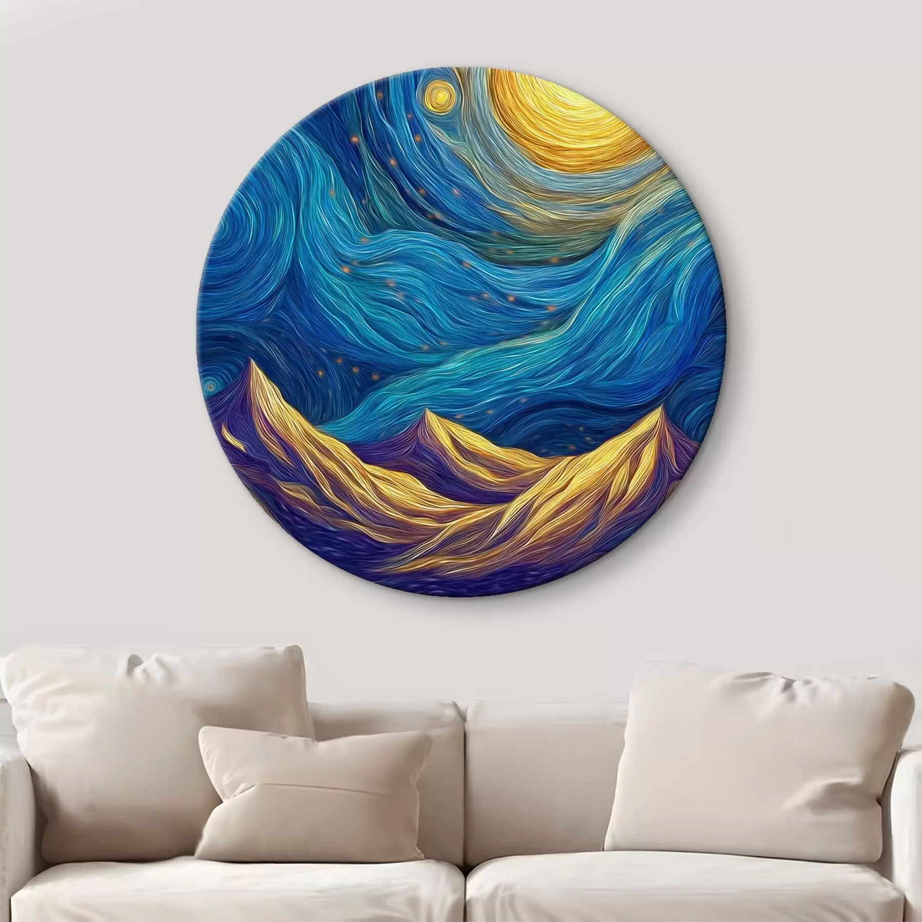 Wandbilder Strahlender Sternenhimmel über den Berggipfeln r46168