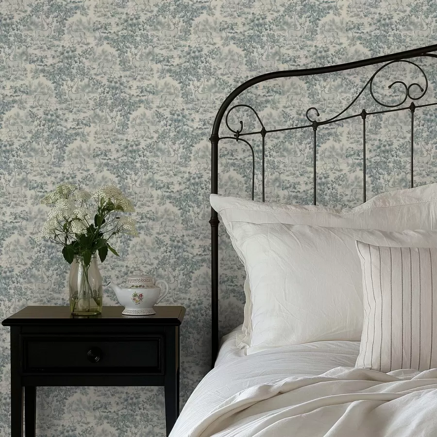 Fototapete Monochrome Hirschszene im Wald a00748