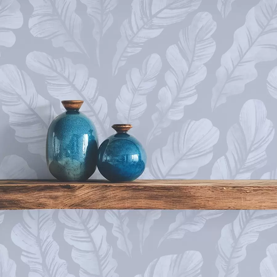 Fototapete Große Federn in hellblau-grauen Farbtönen a00839v1