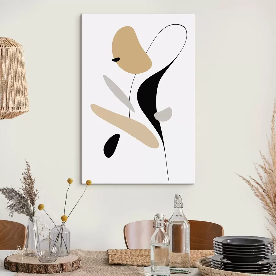 Wandbilder Abstrakte Komposition mit Punkten und Linien s46350