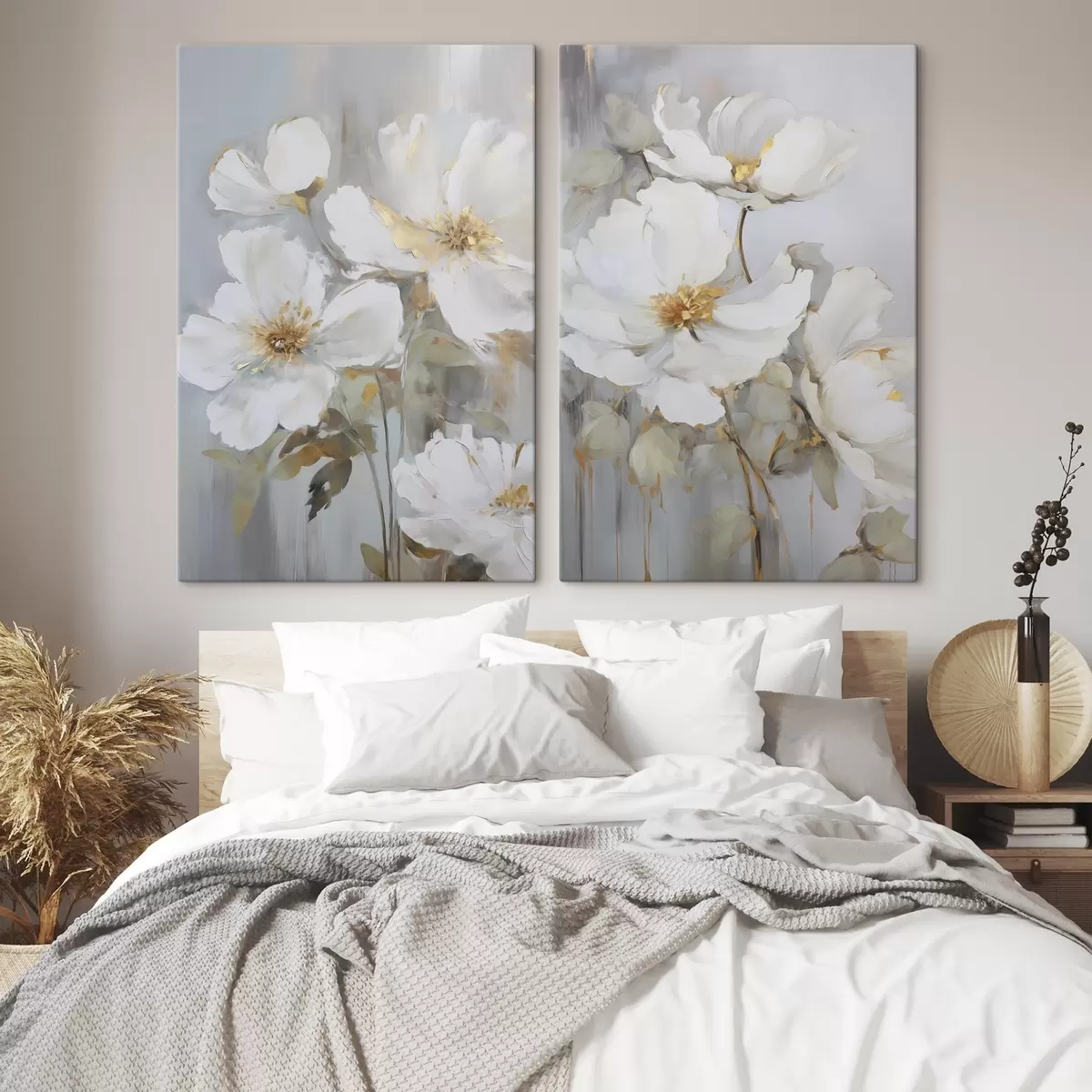 Wandbilder Abstrakte Blumenimitation einer Malerei m00906