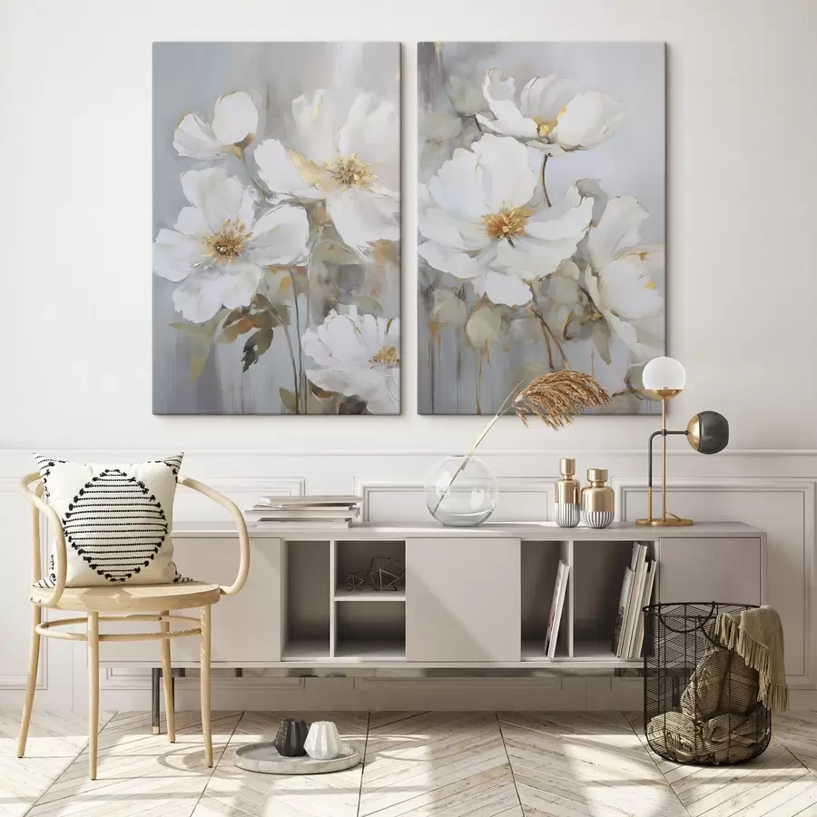 Wandbilder Abstrakte Blumenimitation einer Malerei m00906