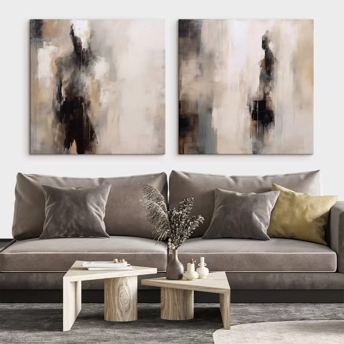 Wandbilder Abstrakte menschliche Figuren im Schatten m00860