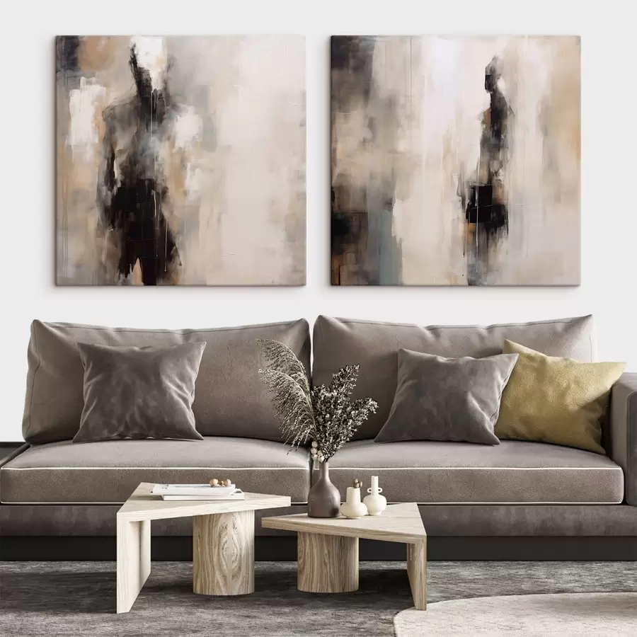 Wandbilder Abstrakte menschliche Figuren im Schatten m00860