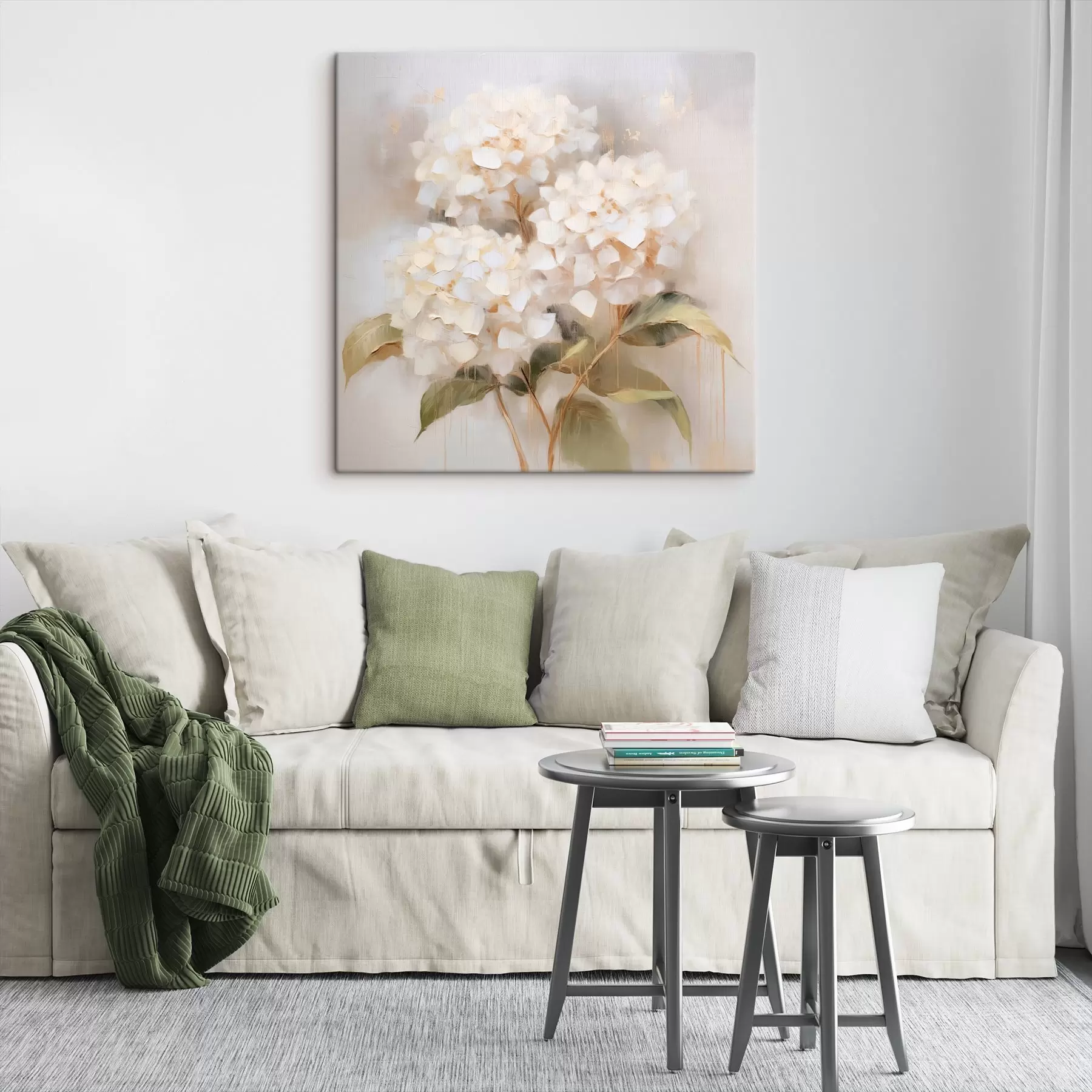 Wandbilder Zarter Strauß aus Hortensien s46262