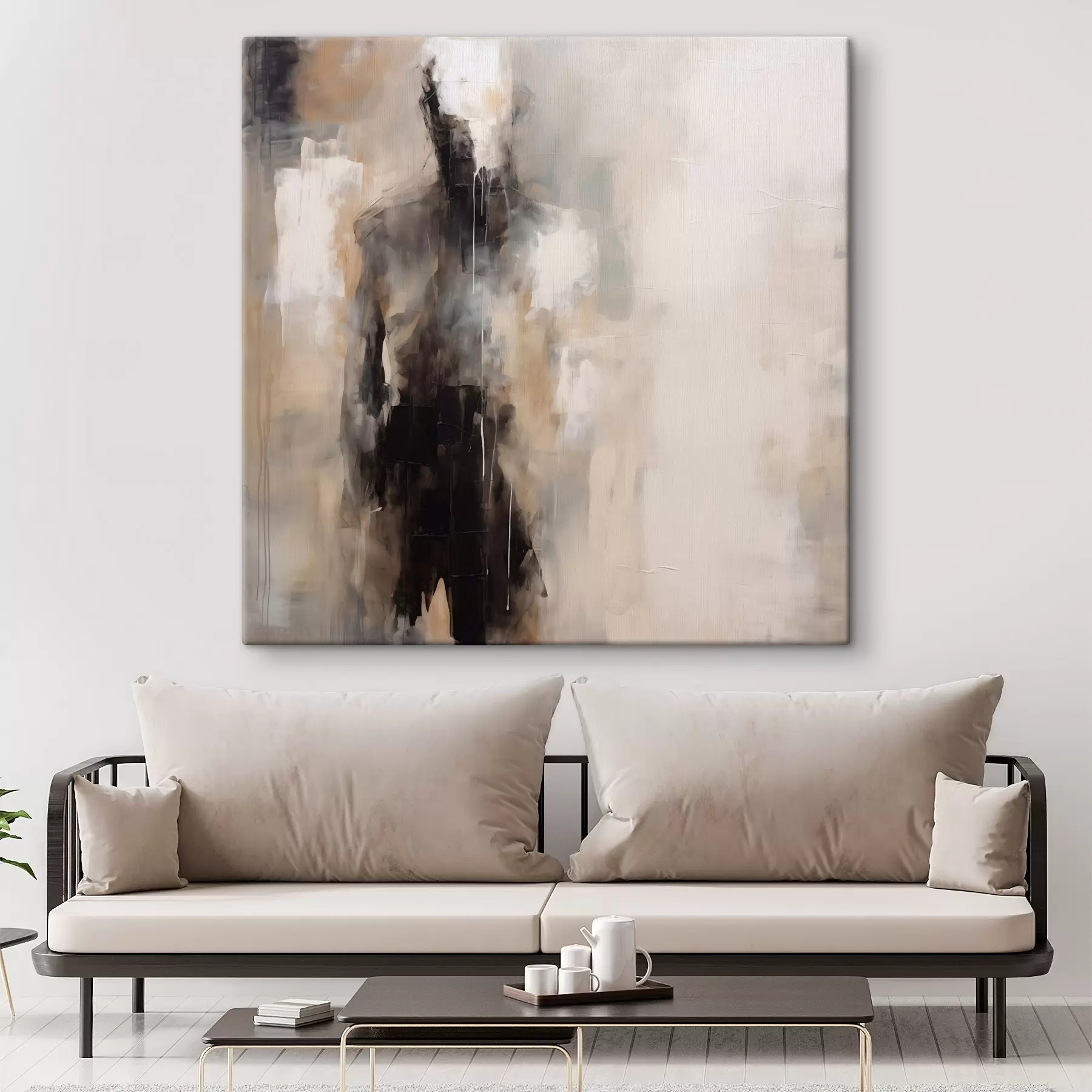 Wandbilder Eine abstrakte menschliche Gestalt im Schatten s46360