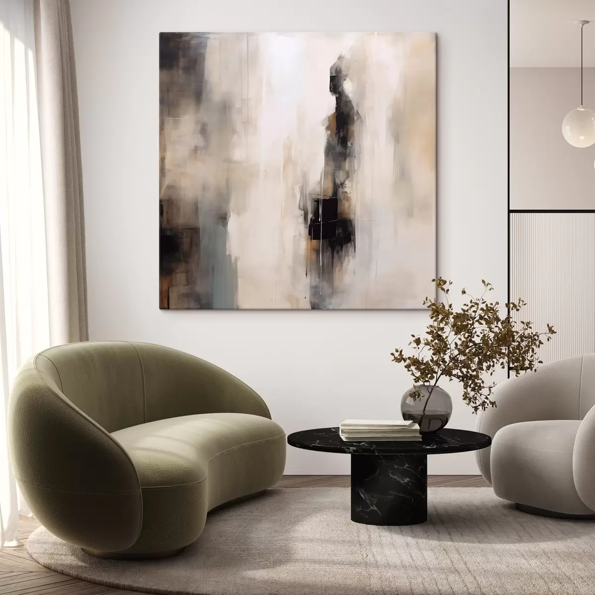 Wandbilder Eine abstrakte menschliche Figur s46361