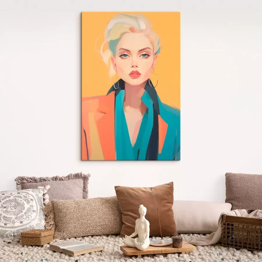 Wandbilder Mädchen in einer Jacke s46422