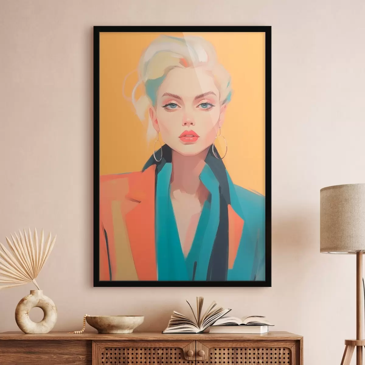 Poster Mädchen in einer Jacke f46422