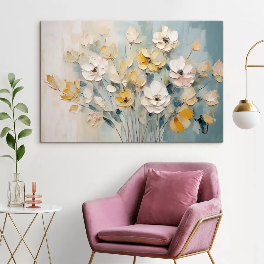 Wandbilder Blumen in verschiedenen Farben s46397