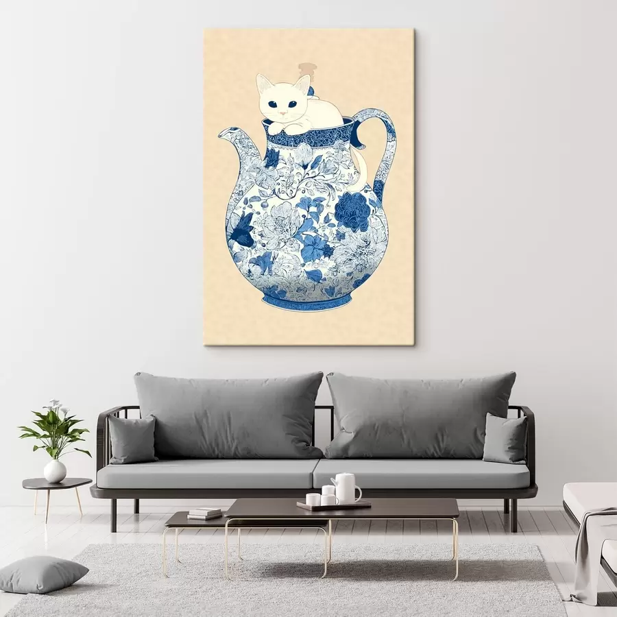 Wandbilder Katze im Krug s46432