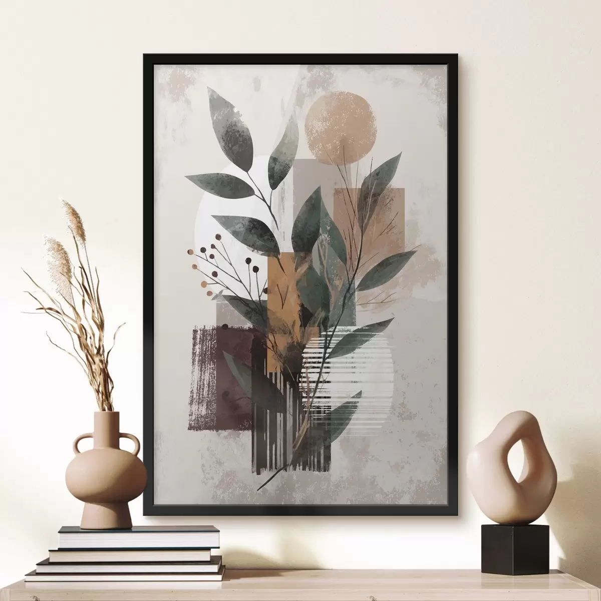 Poster Blattabstraktion f46393