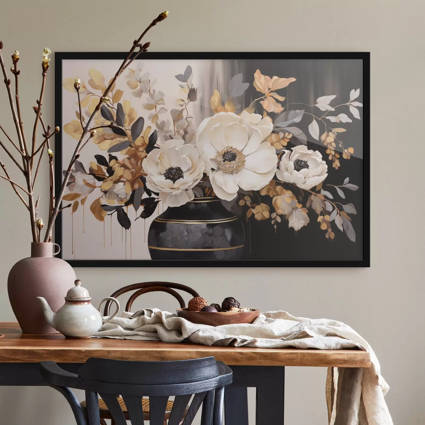 Fototapete Blumenstrauß in Vase f46403