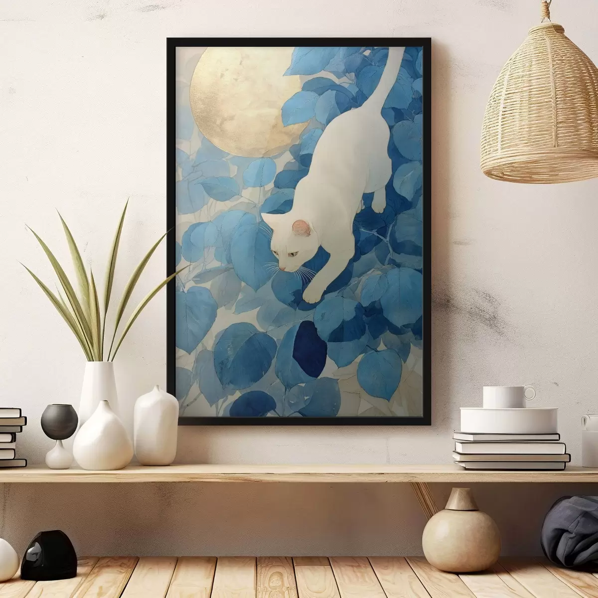 Poster Weiße Katze f46425