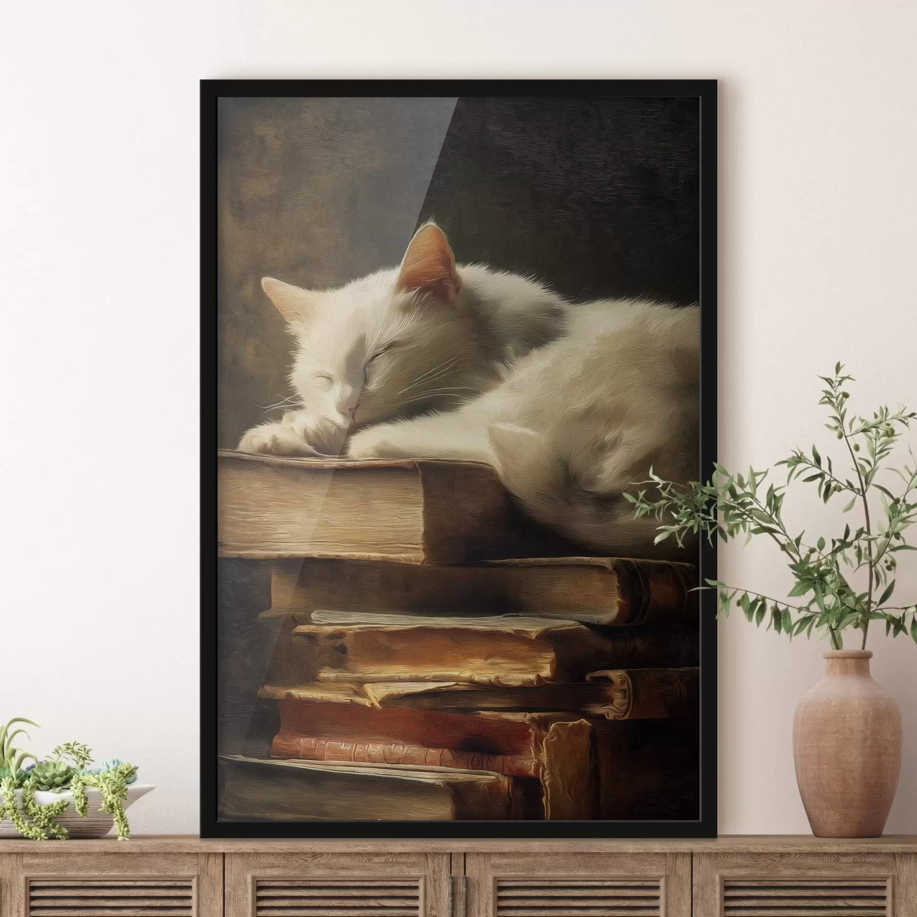 Fototapete Katze auf Büchern f46428