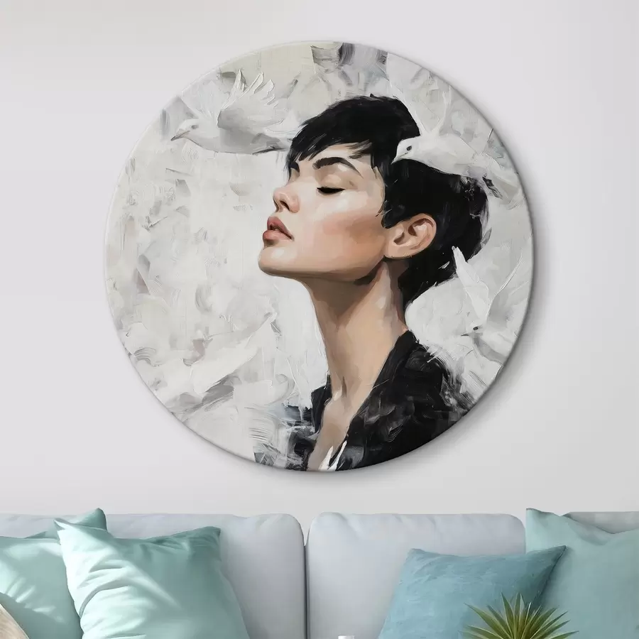 Wandbilder Mädchen und Vögel r46365