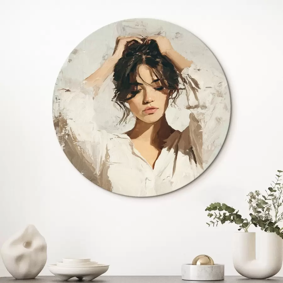 Wandbilder Frau in Weiß r46366