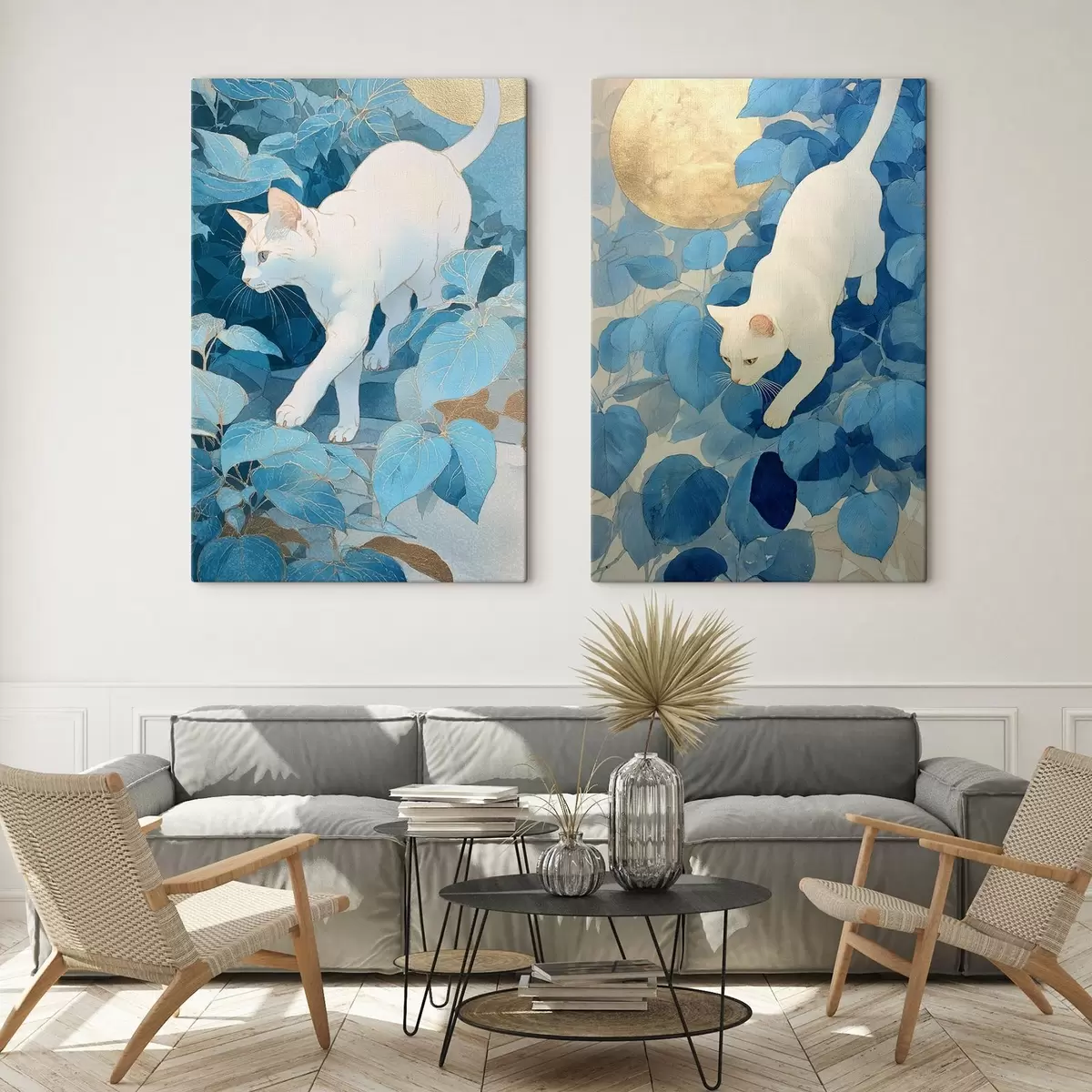 Wandbilder Weiße Katze m00924