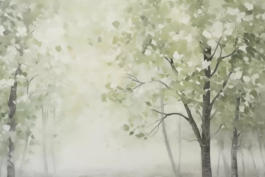 Fototapete Abstrakte Bäume als Imitation von Gemälden w04781