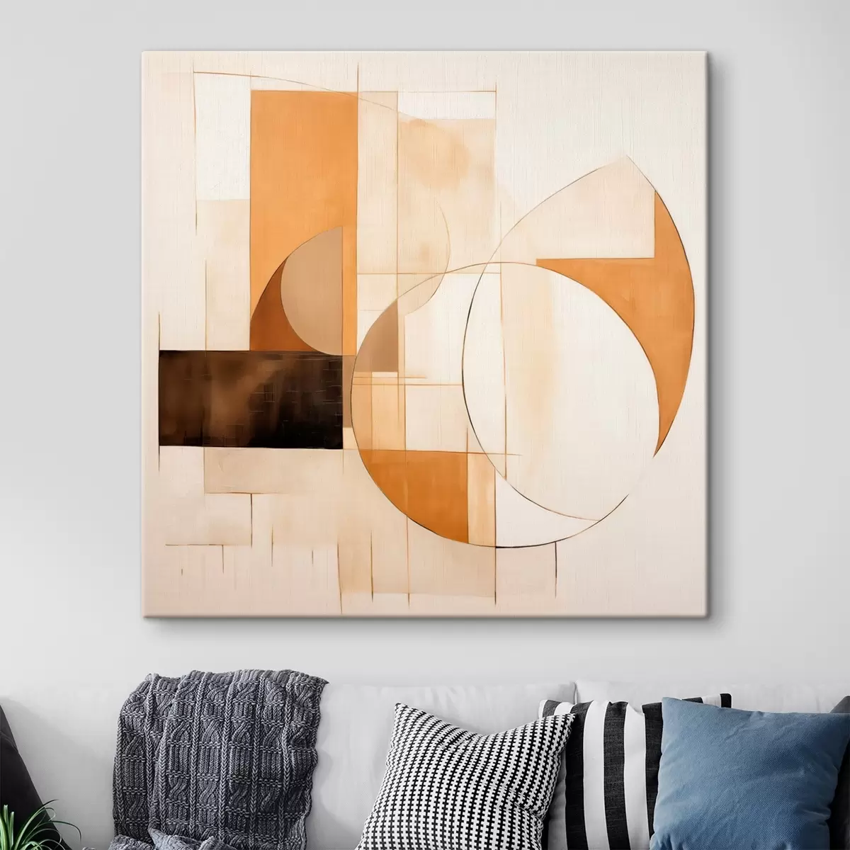 Wandbilder Abstrakte minimalistische Komposition in warmen Farbtönen s46321