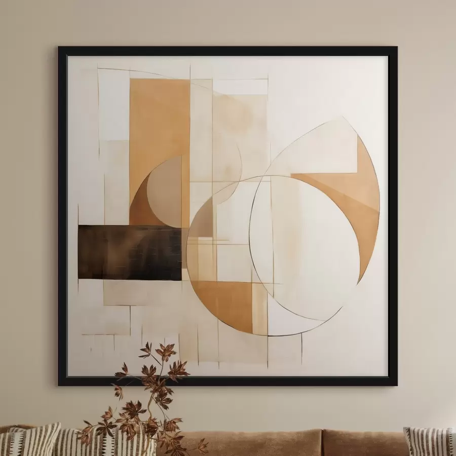 Fototapete Abstrakte minimalistische Komposition in warmen Farbtönen f46321