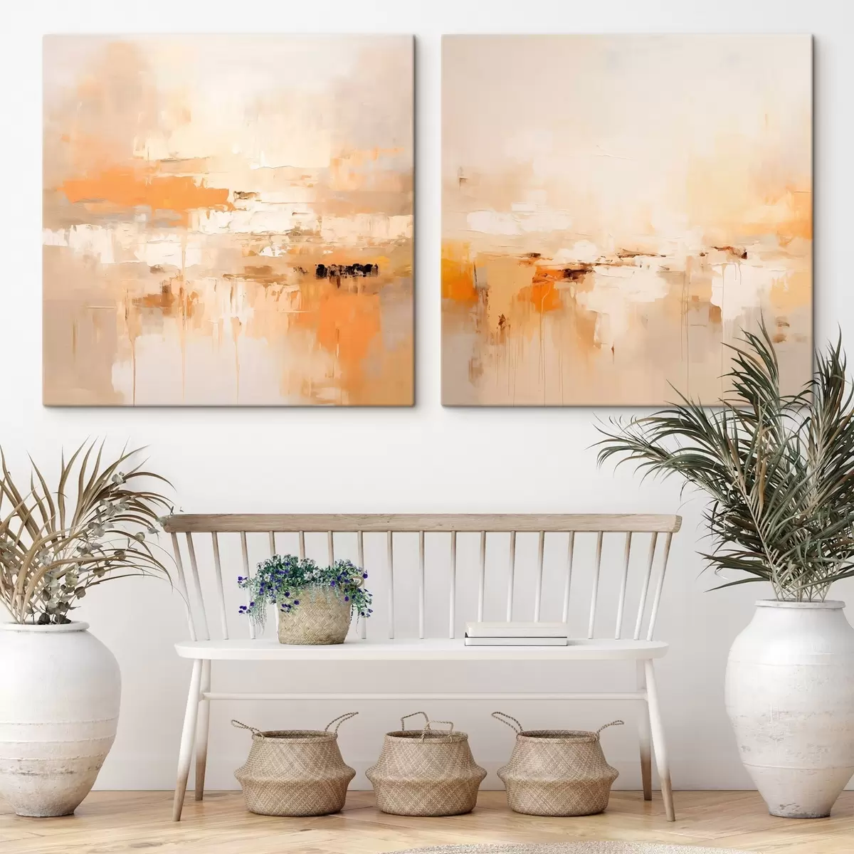 Wandbilder Leichte abstrakte Malerei in Herbsttönen m00895