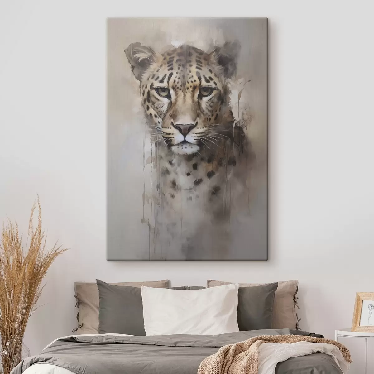 Wandbilder Leopardenimitat-Gemälde s46434