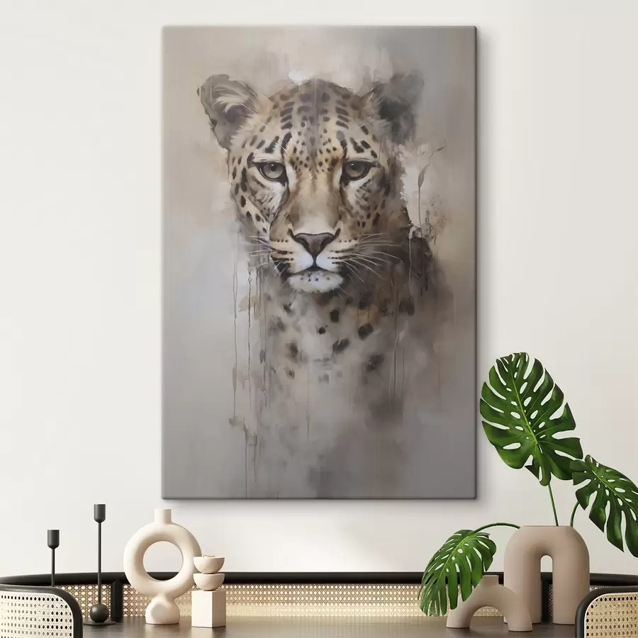 Wandbilder Leopardenimitat-Gemälde s46434