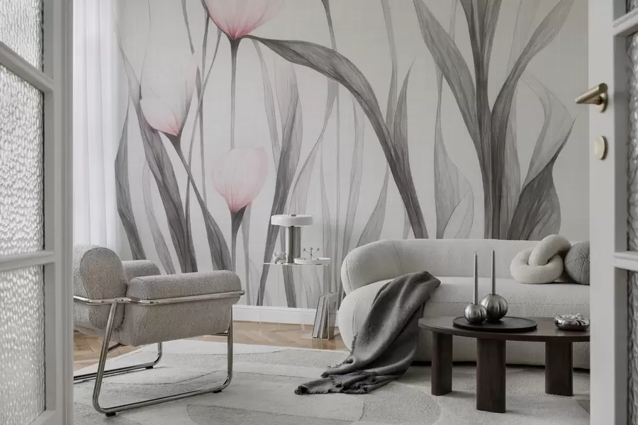 Fototapete Zerbrechliche durchscheinende Tulpen w04831v1