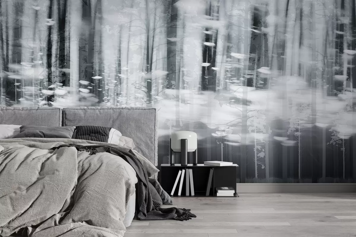 Fototapete Stilisierte Baumstämme in Pastellfarben w04844v2