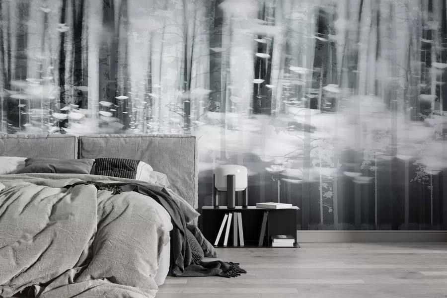 Fototapete Stilisierte Baumstämme in Pastellfarben w04844v2