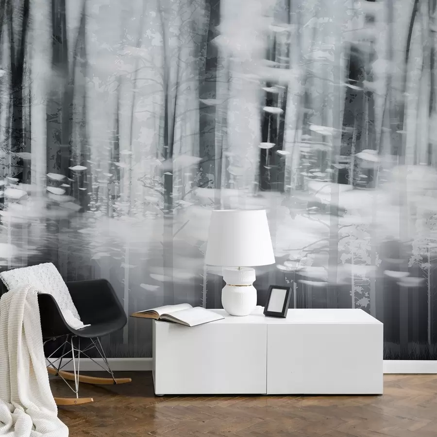 Fototapete Stilisierte Baumstämme in Pastellfarben w04844v2