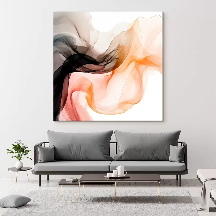 Wandbilder Luftströme, transparente Abstraktion s46332