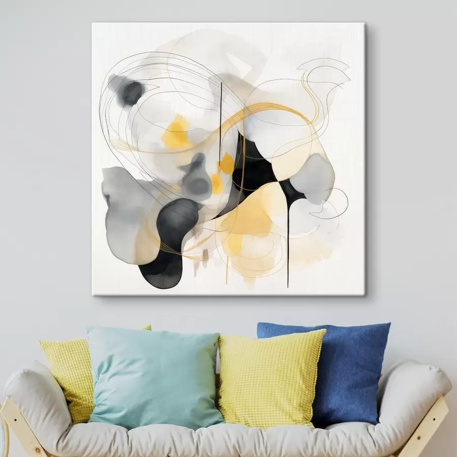 Wandbilder Chaotische Linien und Flecken im modernen Stil s46335