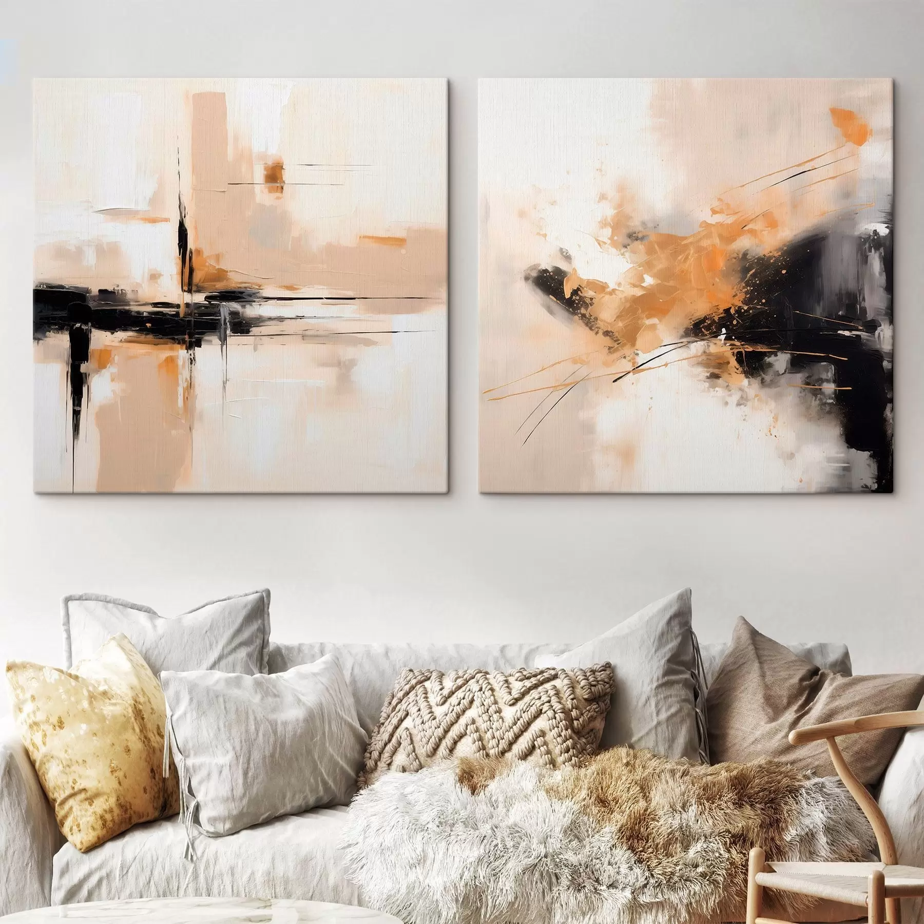 Wandbilder Geometrie und Ausdruck im Ölstil m00901