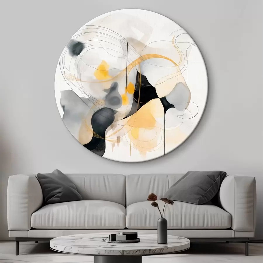 Wandbilder Chaotische Linien und Flecken im modernen Stil r46335