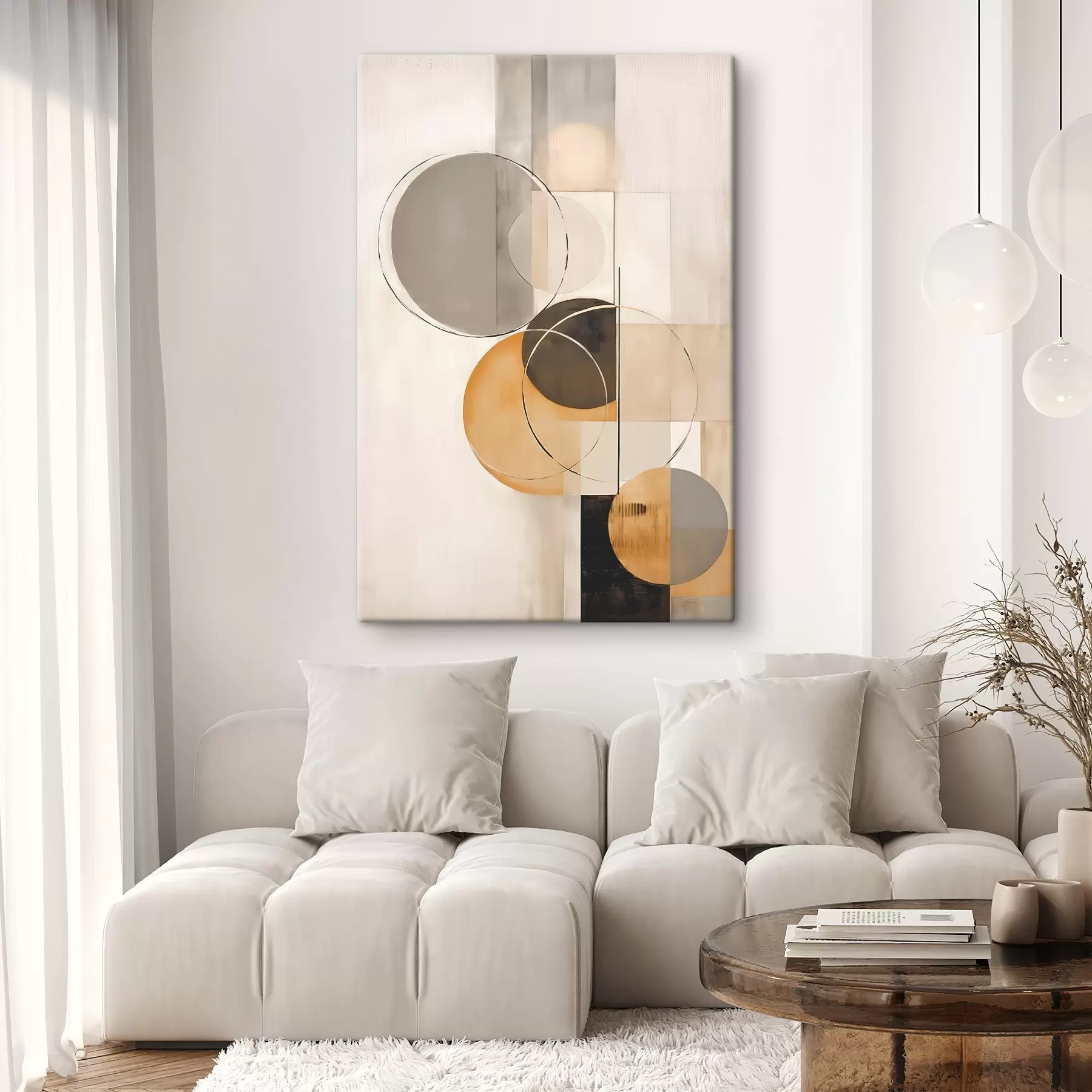Wandbilder Geometrische Abstraktion mit Kreisen s46358