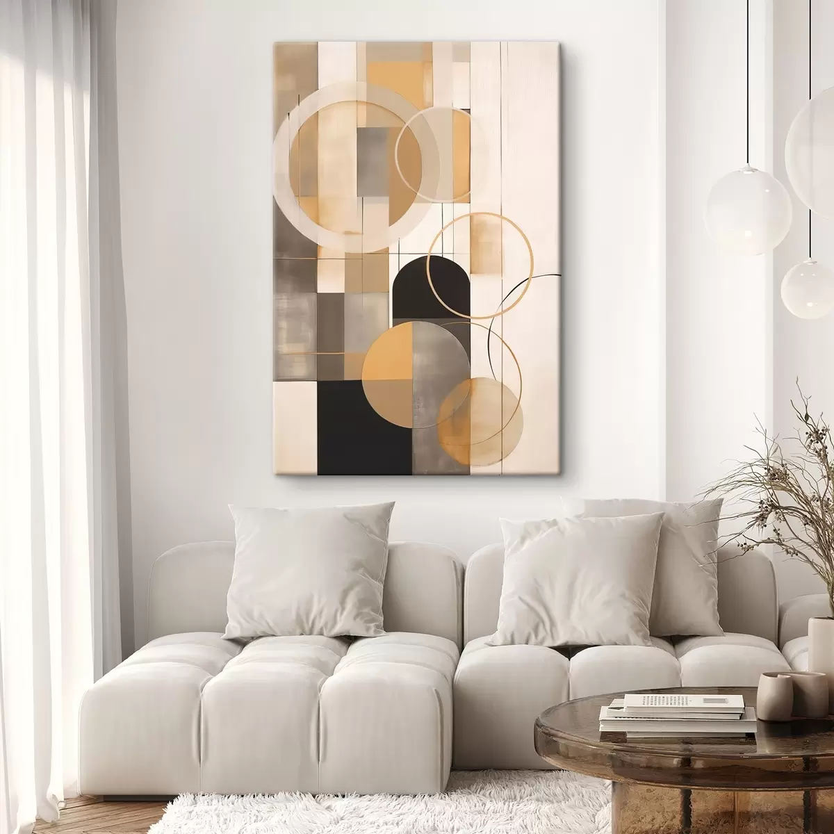 Wandbilder Geometrische Abstraktion mit Kreisen s46359