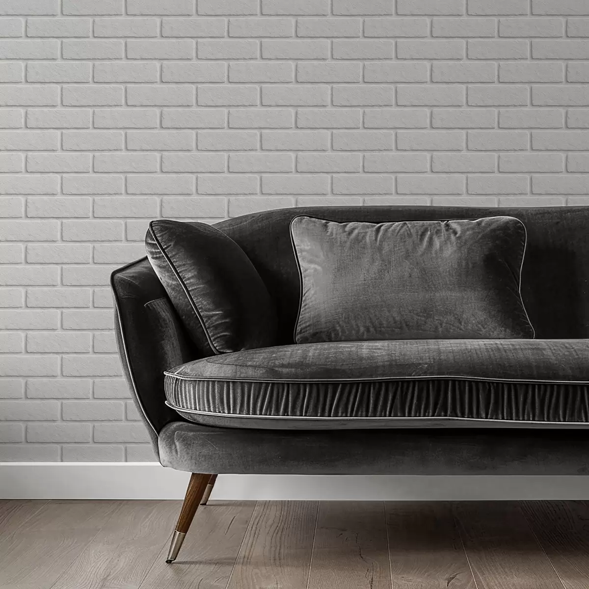 Tapete Weiße Ziegelstruktur, horizontale Anordnung a00877