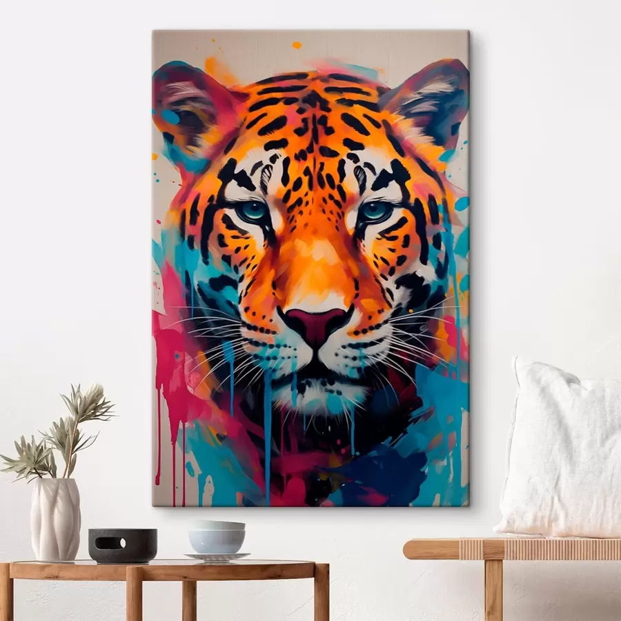 Wandbilder Jaguar im Street-Art-Stil s46476