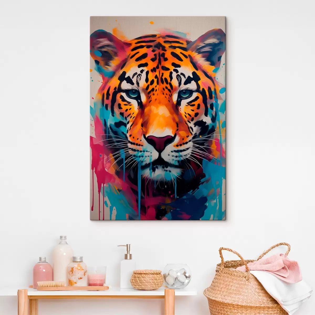 Wandbilder Jaguar im Street-Art-Stil s46476