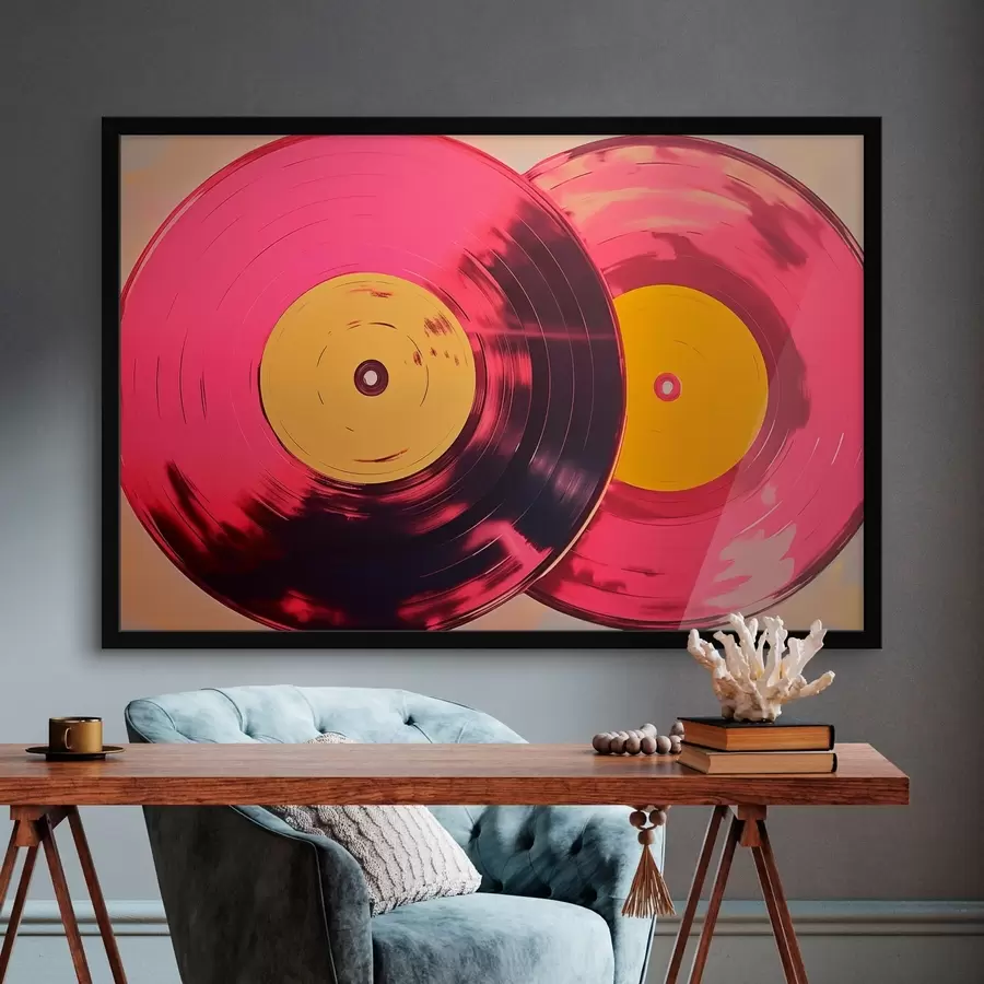 Fototapete Farbige Schallplatten f46459