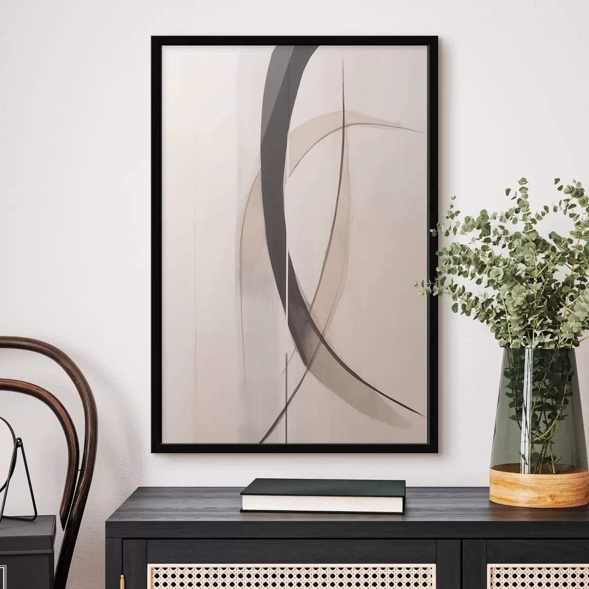 Poster Elegante Kalligraphie. Abstraktion f46468