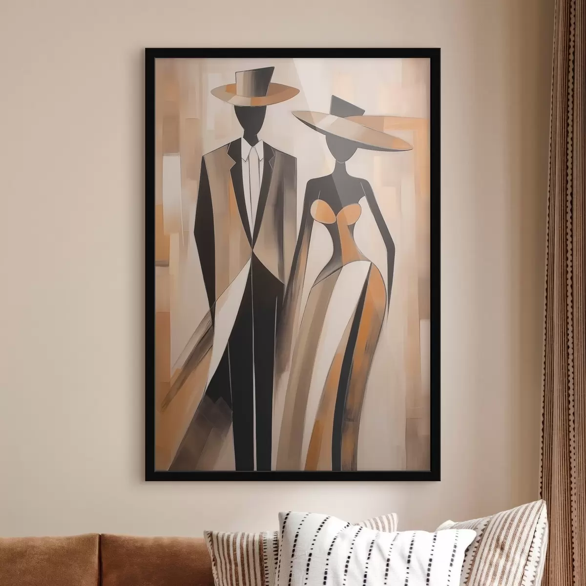 Poster Silhouetten eines Paares f46477