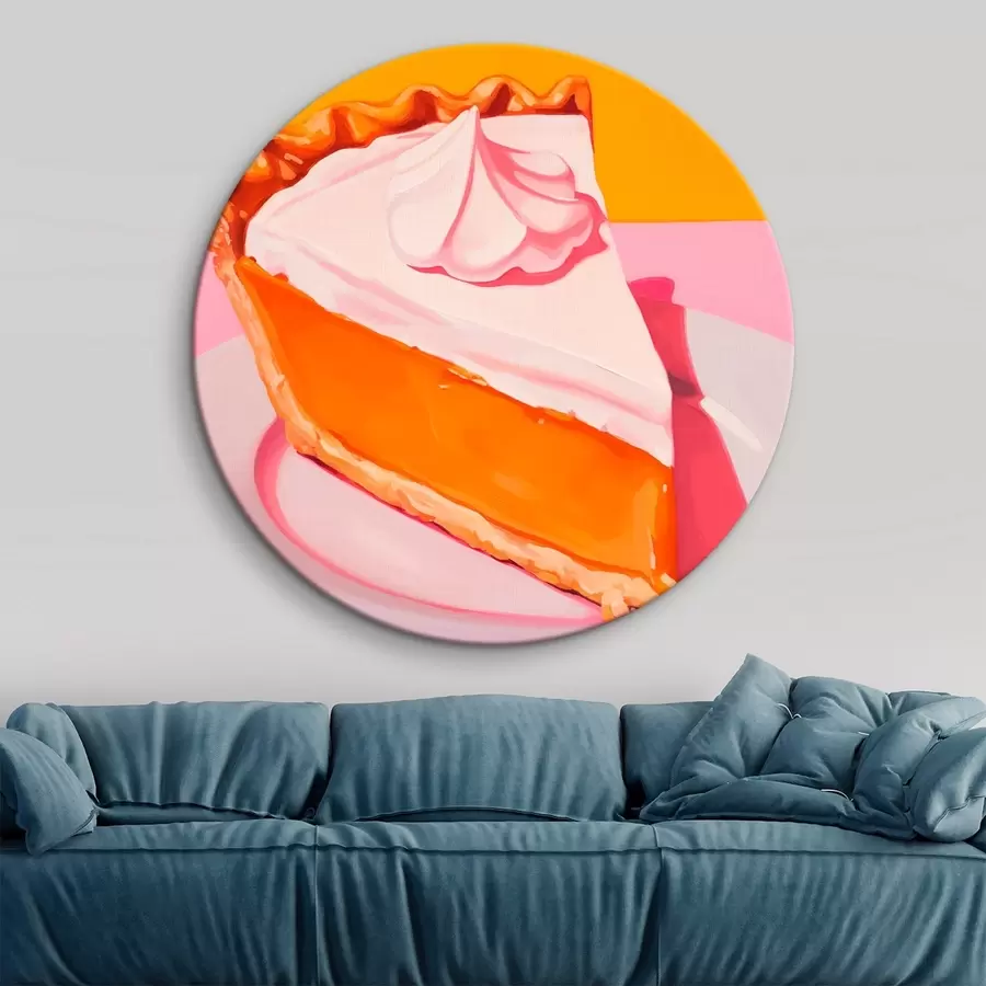 Wandbilder Stück Kürbiskuchen. Pop-Art-Illustration r46462