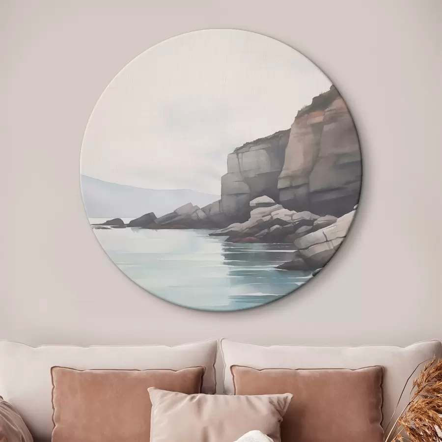 Wandbilder Felsige Küste im Nebel r46464