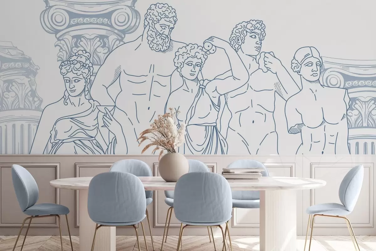 Fototapete Antike Menschen und Säulen w04865